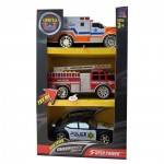 Waya Fire Truck, Ambulance, Police Car 3 in 1 Set